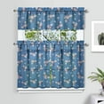 thumbnail image 2 of Farmhouse Vintage Curtains 36 Inch - 3 Panel Boho Wildflower Set with Rustic Floral Print, Rod Pocket, 2 of 5