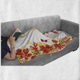 thumbnail image 6 of Fall Soft Flannel Fleece Throw Blanket, Autumn Themed Pattern Chestnut Oak Maple Leaves and Berries Corner Design Elements, Cozy Plush for Indoor and Outdoor Use, 50" x 60", Multicolor, by Ambesonne, 6 of 6