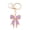 Light Purple, variant on Women Rhinestone Bow Keychain Sparkling Bow Bag Charm Faux Crystal Key Chain Car Pendant Valentine Gift