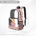thumbnail image 6 of SEANATIVE Kids Clear Backpack Elementary School Transparent Bookbag See Through Daypack PVC Heavy Duty Clear Bag Children School Accessory, Capybara Strawberry Cherry Blossom Pink, 6 of 7