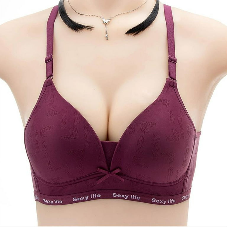 2023 Summer Savings! Bras for Womens,loopsun Woman Sexy Ladies Bra Without  Steel Rings Sexy Vest Large Lingerie Bras Everyday Bra 