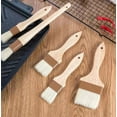 thumbnail image 5 of AME D'ESSENCE 1" Round Boar Pastry Brush Wooden Handle Heat Resistant Bristle Basting Brush Baking Tool, 5 of 6