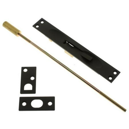 Bronze Flush Bolt - Idh by St. Simons 11020-10B Solid Brass Extension Flush Bolt UL Standard Rod, Oil-Rubbed Bronze - 12 in.