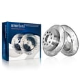 thumbnail image 7 of Detroit Axle - 8pc Brake Kit for Jeep 2018-2023 Wrangler, Drilled and Slotted Brakes Rotors Ceramic Brake Pads 2019 2020 2021 2022 Replacement :12.99" inch Front 12.91" inch Rear Rotors, 7 of 7