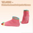 thumbnail image 3 of Uxcell Calcetas de Yoga, Antideslizantes de Algodón para Hombres y Mujeres - 2 Pares Colorful-Rose Pink, 3 of 7
