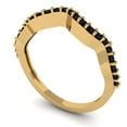 thumbnail image 2 of 0.23 ctw Wedding Band for Women - 18K Yellow Gold Natural Onyx Stackable Eternity Ring, 2 of 6