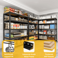 thumbnail image 3 of Prilinex 72" H Garage Shelving 2500 LBS 5 Tier Heavy Duty Storage Shelves, Adjustable Shelf Unit for Garage Pantry Closet, Utility Organizer Rack for Basement 48" W x 18" D x 72" H, 3 of 9