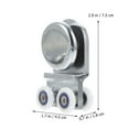 thumbnail image 2 of KONTONTY 2Set Smooth Shower Door Wheels Aluminum Alloy Silver Replacement Sliding Bathroom Installation, 2 of 8