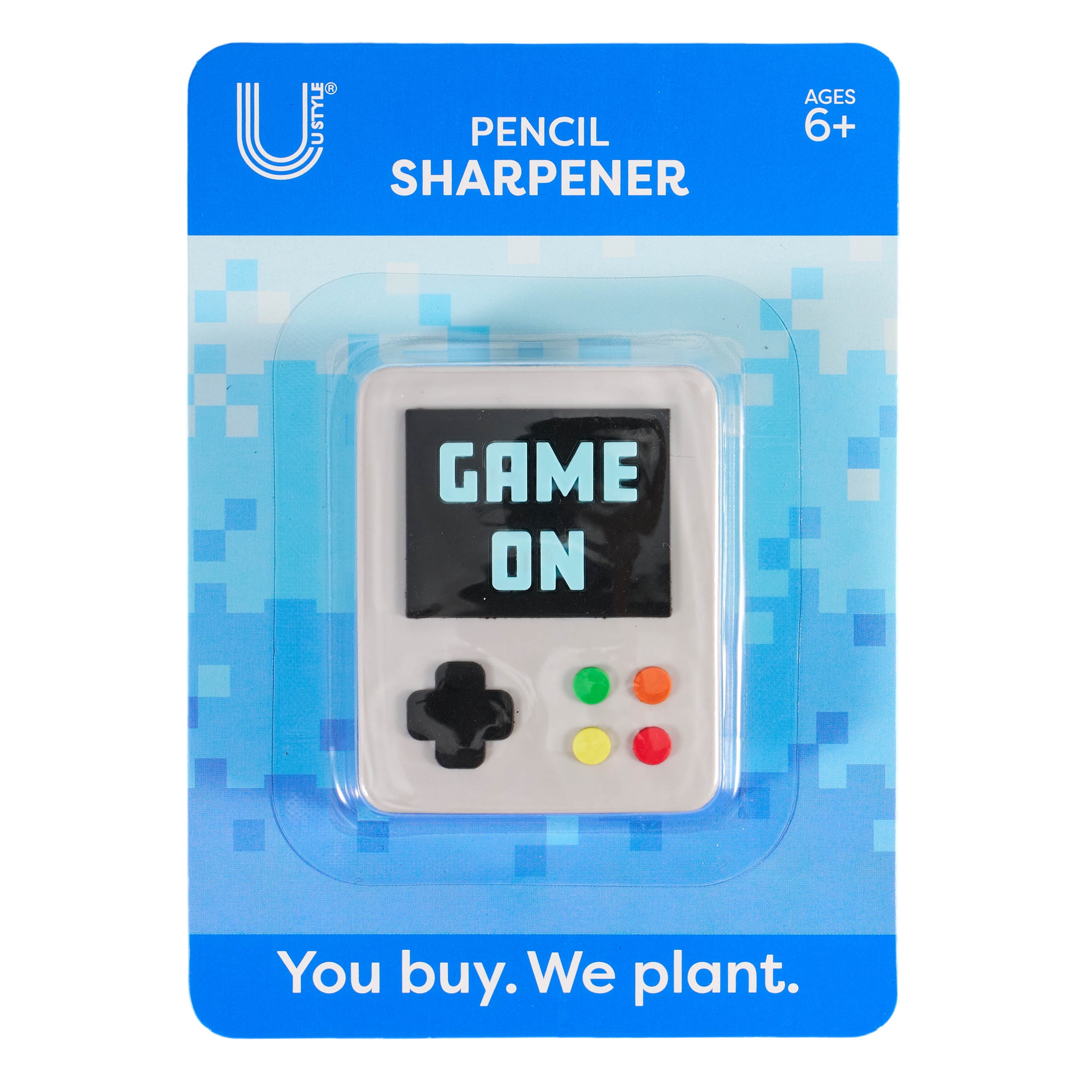 U Style Novelty Shaped Pencil Sharpener, 3.63" x 5", Gamer
