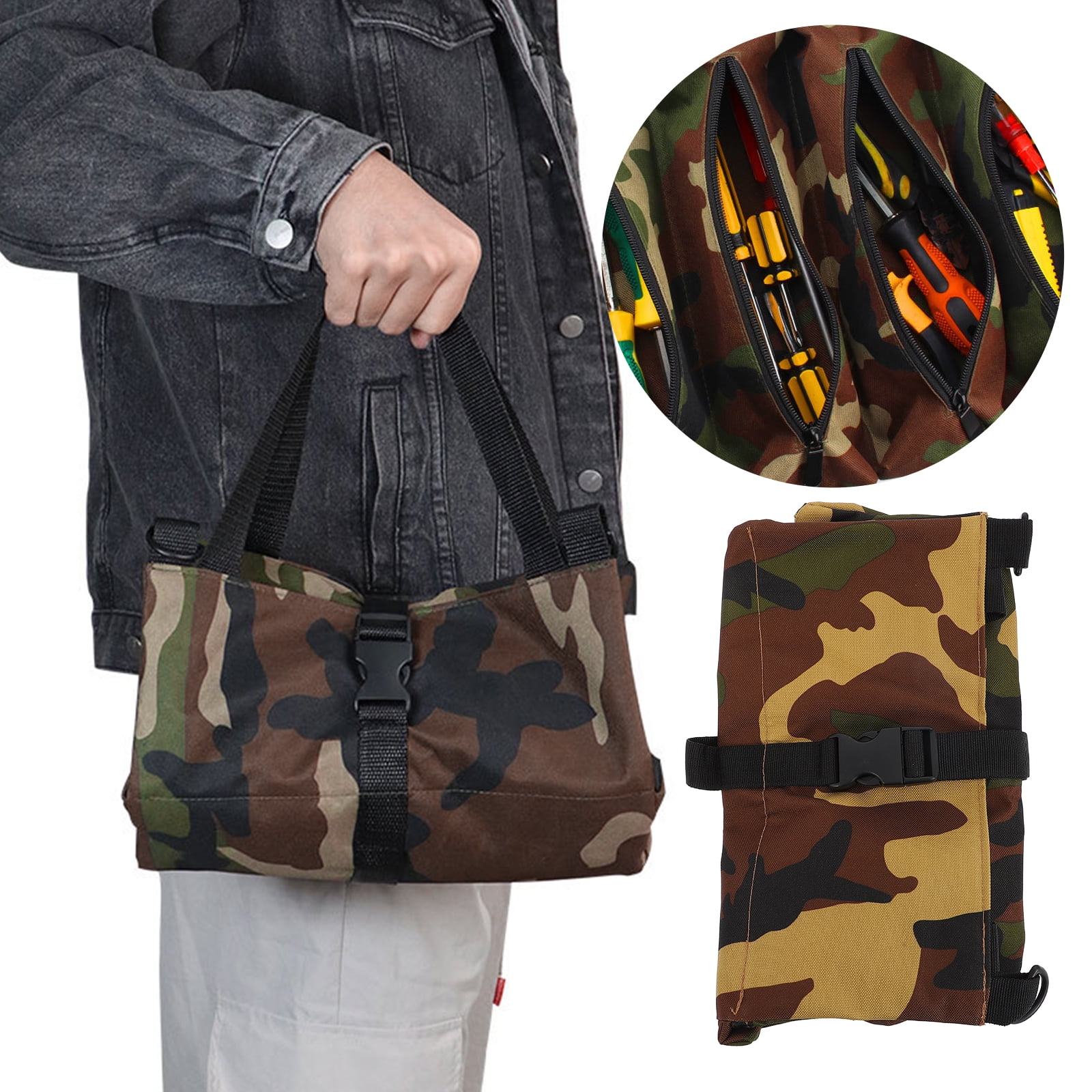 IMIKEYA Practical Large Capacity Electrician Tool Bag in Camouflage 2Pcs