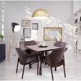 thumbnail image 2 of Strata Furniture Lyra Patio Table with Four Carina Chairs in Brown, 2 of 2