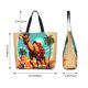 thumbnail image 5 of Balery Cool Camel Oasis Vibes Bolsa Tote Estilo Estético con Cremalleras, Bolsa de Hombro, Bolsa de Compras Grande y Plegable, 5 of 8