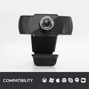 PC Wholesale H812 New Ultimo 1080P USB 2.0 Webcam, Black