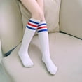thumbnail image 1 of Children Warm Socks Striped Cotton Socks Middle Tube Socks Sport Soccer Socks for Kids Boy Girl, 1 of 7