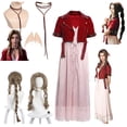 thumbnail image 2 of Traje de cosplay final Fantasy Aerith Gainsborough, disfraz de chaqueta, vestido, trajes para mujer, fiesta de Halloween, ropa de juego para damas, 2 of 5