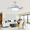 thumbnail image 2 of 42-Inch Ceiling Fan with LED Light, Remote Control, 6 Wind Speeds, Energy-Efficient, Quiet Operation, Pure Copper Motor for Home, 2 of 7
