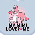 thumbnail image 4 of Inktastic My Mimi Loves Me Llama Girls Baby Bib, 4 of 4