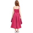 thumbnail image 2 of Jizyo Kids Flower Girls Ruffled One Shoulder Junior Dress Irregular Hem High Waist Wedding Party Ball Gown Rose 8, 2 of 7