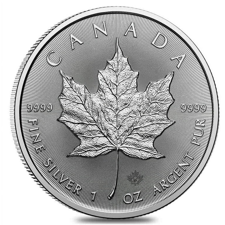 Roll of 25 - 2025 1 oz Canadian Silver Maple Leaf Coin BU