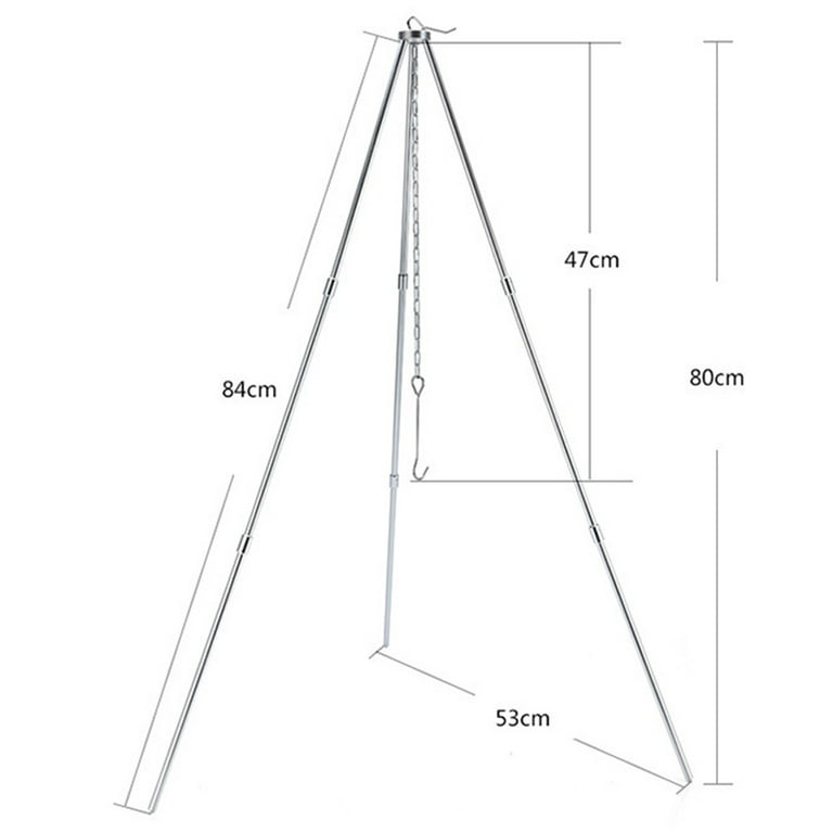  14 Inch Camping Tripod for Cooking, Camping Cooking Stand,  Tripod Grill, Fire Tripod for Cooking, Cast Iron Stand, Dutch Oven Stand, Fire  Pit Stand, Dutch Oven Tripod, Cooking Tripod for Campfire 