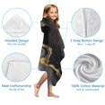 thumbnail image 7 of Black White Gold Marble Pattern Hooded Bath Towel，50"x30" for Ages 3 To 12 Kids, Quick Dry Lightweight Soft Microfiber Hood Beach Towel Cover Up for Kids, 7 of 7