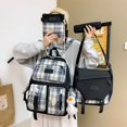 thumbnail image 3 of 4 In 1 Pcs Set Canvas Backpack Junior High School Bags for Teenager Girls Sac à dos scolaire, 3 of 5