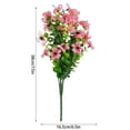Outdoor Artificial Flowers And Green Plants 7head Violet Arrangement