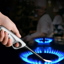 LACKUST Candle Lighter,Refillable Butane Lighter - Technical Cooking,Safe Lock,Adjustable Flame,Gray