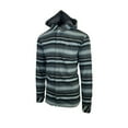 thumbnail image 2 of O'Neill Men's Black & Blue Flannel Shirt Redmond Hooded Horizontal Striped (S33), 2 of 12