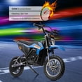 thumbnail image 5 of COZONY 36V Kids Electric Dirt Bike,15.5MPH Kids Electric Motorcycle W/ 350W Brushless Motor，LED lights, Air-Filled Tires, Leather Seat,Disc Brake,Max Load 175 Lbs,for Kids Ages 14+ Teenagers, Black, 5 of 7