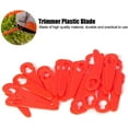 thumbnail image 3 of 120 cuchillas de plástico rojo para recortadora de hilo, accesorios de primera calidad para cortadora de césped, cuchillas de repuesto duraderas, 3 of 5