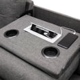 thumbnail image 5 of Reversible Sectional Sofa with 2 Outlets and USB Ports, L-shape Couch Space Saving with Storage Ottoman, Cup Holders and 4 Pillows, Modern Practical Style for Living Room and Apartment, Gray, 5 of 7