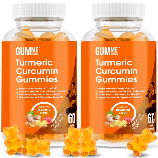 GumMe Turmeric Curcumin Gummies with Ginger, Tumeric Gummies with Black