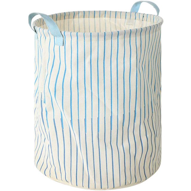 Lines Pattern Foldable Basket Organizer, Medium, White