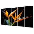 thumbnail image 2 of Designart "Flowers Amidst the Birds of Paradise II" Floral Metal Wall Decor Set, 2 of 5