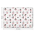 thumbnail image 5 of White Cow Heart Pattern Flannel Non Slip Door Rugs,Washable Door Mats Indoor,Decorative Door Mats,Dirt-Resistant and Absorbent Doormat for Entrance,Bedroom,Kitchen,Bathroom,23.5x16in(60x40cm), 5 of 5