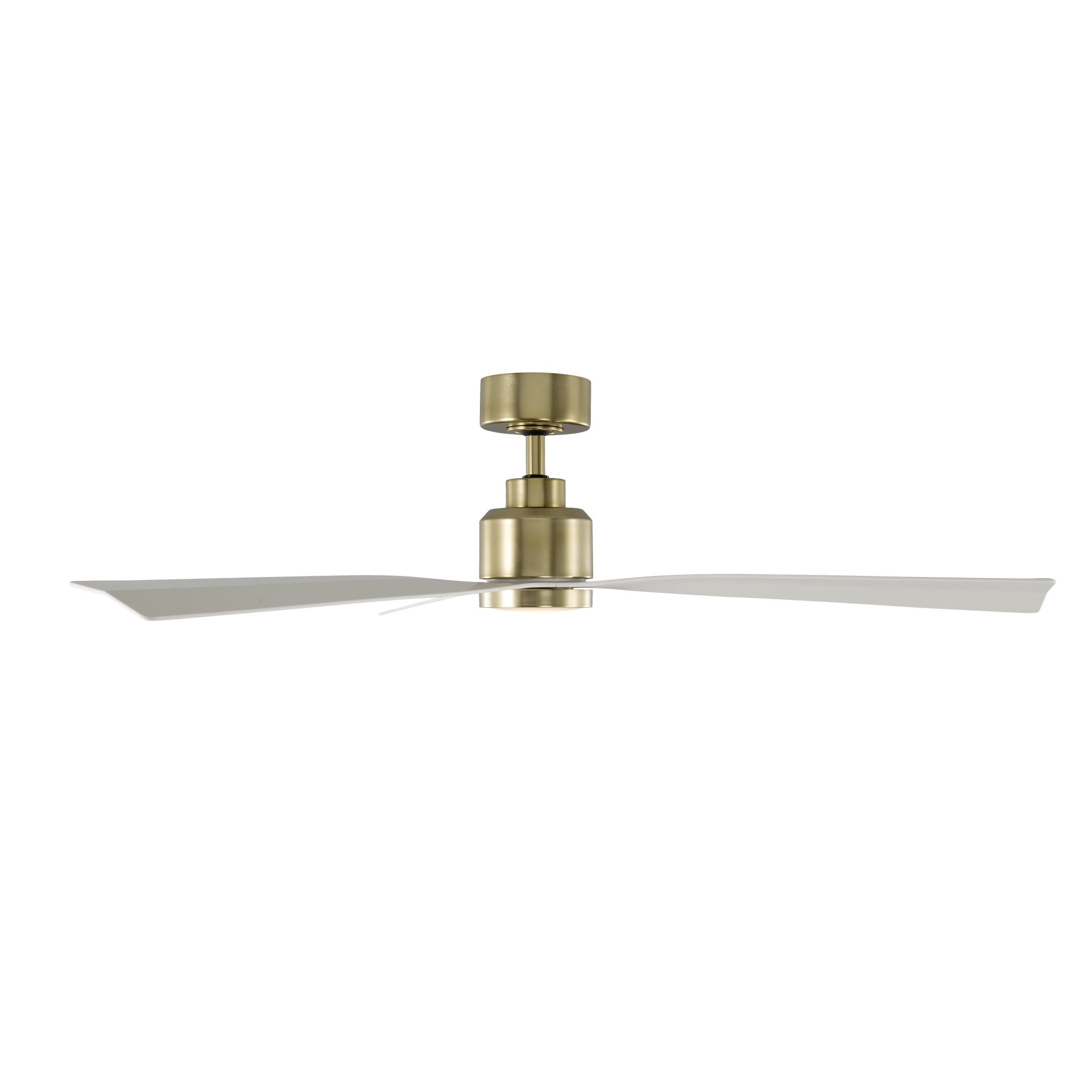 WAC Clean 52" Soft Brass/Matte White Dimmable LED Smart Ceiling Fan with Remote Control