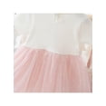 thumbnail image 3 of Newborn Baby Girl Princess Dress Flower Dresses,Short Sleeve Knit Top Tutu Gown Flower Waist Wedding Flower Girl Skirt for Pageant Party Tulle Dress for Girl 0-3T Toddler Special Occasion Dress White, 3 of 7