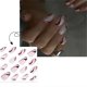 thumbnail image 2 of 24Pcs Almond Fake Nail Press On Nail Artificial Nail False Nail Glues On Nail Striped Designs French Nail Tips Gifts, 2 of 4