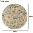 thumbnail image 6 of Pioneer Flower Floral Print Pattern Round Tablecloth 60"x60",Wrinkle Wipeable Table Cloth for Kitchen Dining Room Picnic Patio Party, 6 of 6