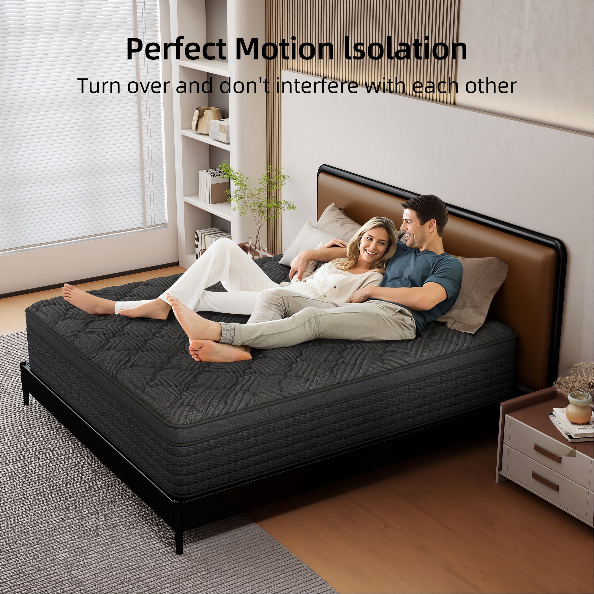 Mokiiya 14 inch Full Mattress Gel Memory Foam Pocket Innerspring Hybrid Mattress In a Box Medium Firm, Pressure Relief