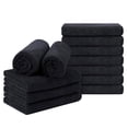 thumbnail image 3 of 5/10 piezas de toalla de microfibra negra para secar el cabello en salones de belleza, toallas de mano usadas por invitados para peluqueros de hoteles, complejos turísticos y spa, 3 of 5