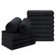 thumbnail image 3 of 5/10 piezas de toalla de microfibra negra para secar el cabello en salones de belleza, toallas de mano usadas por invitados para peluqueros de hoteles, complejos turísticos y spa, 3 of 5