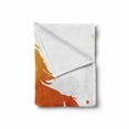 thumbnail image 2 of Ooh La La Soft Flannel Fleece Throw Blanket, Unicorn on a Jump Silhouette in Ombre Effect Tangerine Tones, Cozy Plush for Indoor and Outdoor Use, 50" x 70", Earth Yellow Vermillion, by Ambesonne, 2 of 6