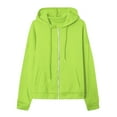 thumbnail image 2 of Messiyo Hoodies for Women Full Zip Hoodies for Women Workout Jackets for Woman Lightweight Athletic Jacket Womens Sweatshirt Hoodies for Women with Pockets Womens Full Zip Sweatshirt Green L, 2 of 4