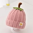 thumbnail image 6 of KPOPLK Pumpkin Knit Beanie Hat Infant Kids Toddler Boys Girls Cute Halloween Hat(One Size,Pink), 6 of 7