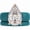 Teal Ocean Rose Gold, variant on Pear Cut CZ Silicone Ring Set for Women, Stackable 2-Ring Set, 8×12 mm Pear Cut CZ, Patent-Pending Design - GlowStone Collection