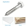 thumbnail image 4 of Uxcell M10 x 60mm 304 Stainless Steel Hex Lag Screws for Wood 10 Pack, 4 of 5