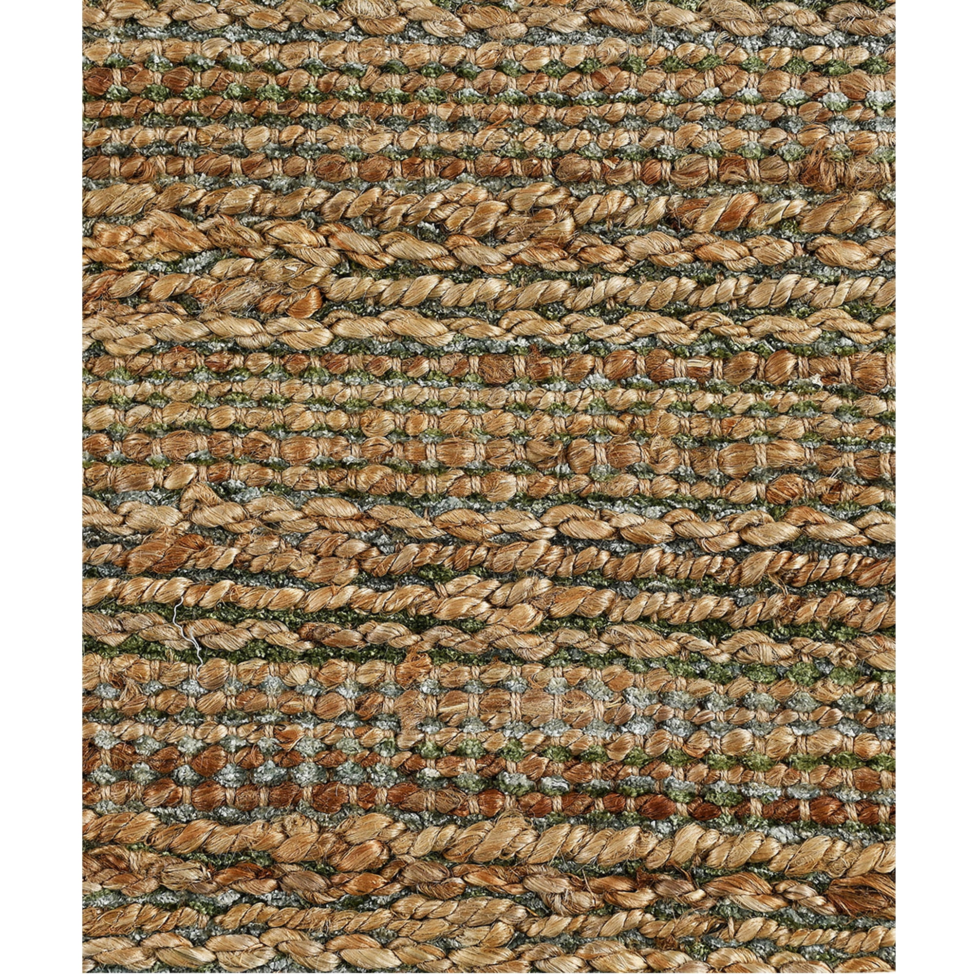 Ox Bay Ollie Striped Transitional Jute Hand-Woven Indoor Area Rug, Natural/Smoke Green, 7'9" x 9'9"