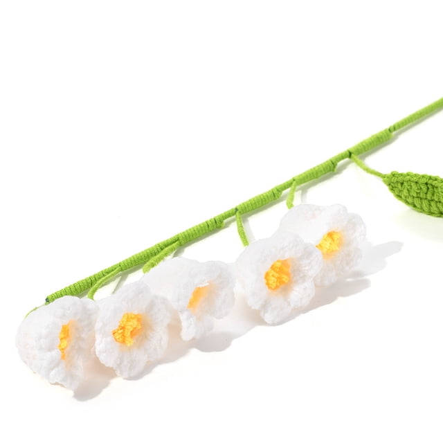 Ramo de orquídeas de lirio inmortal tejido a mano, bolsa de material de bricolaje de crochet, regalo de novia terminado para novia
